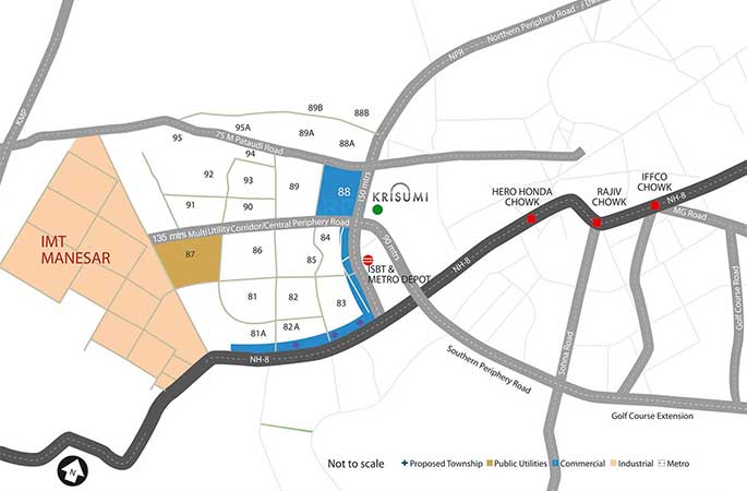 Krisumi City Gurgaon Location