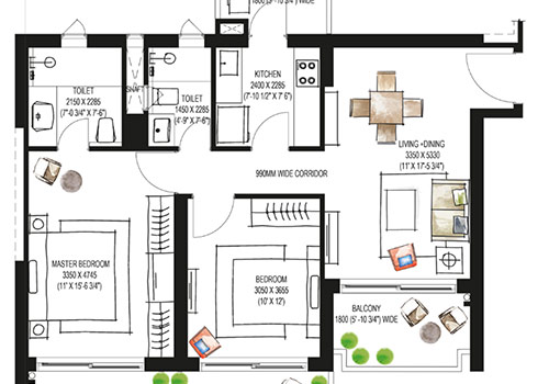 Krisumi Waterfall Residennces Floor Plan